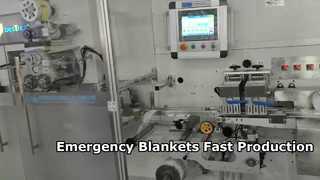 Automatic production equipment for emergency blankets